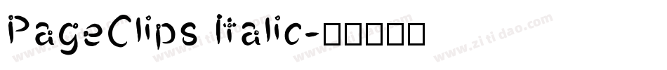 PageClips Italic字体转换